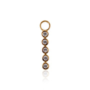 9K Solid Gold Set Zirconia Charm